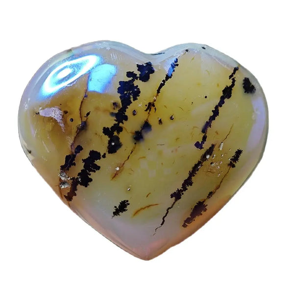 Yellow Tree Agate Heart-ToShay.org
