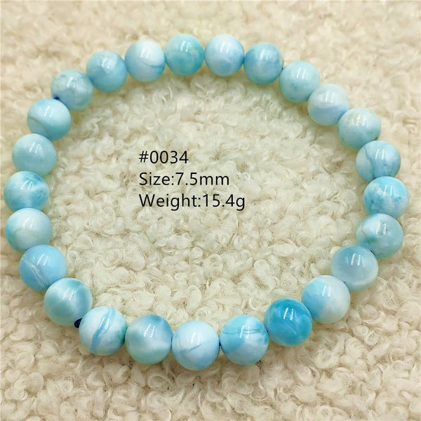 Blue Larimar Bead Bracelet-ToShay.org