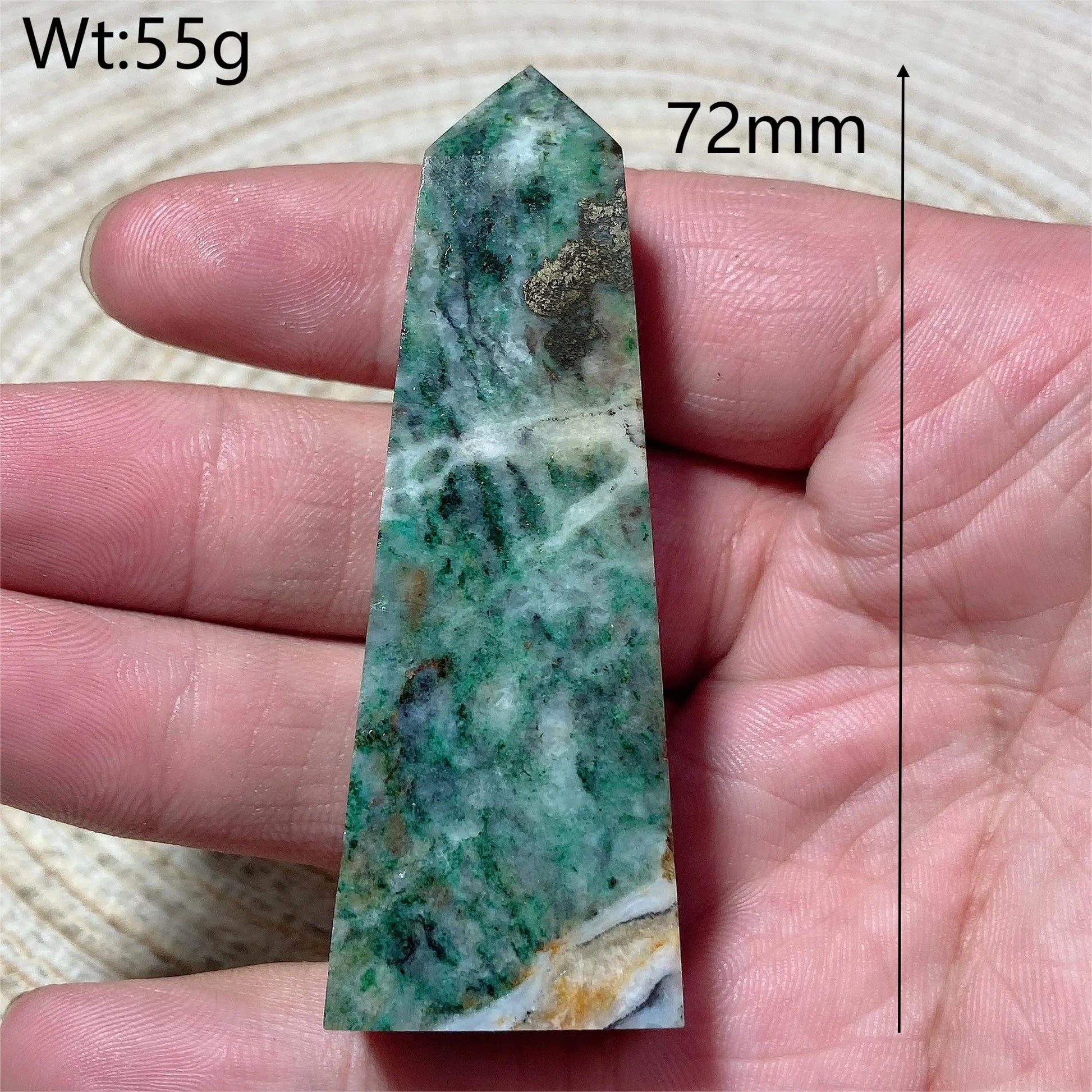 Blue Dioptase Pyrite Tower-ToShay.org