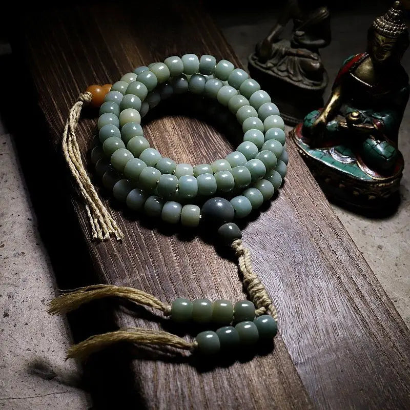 Green Bodhi Root Mala-ToShay.org
