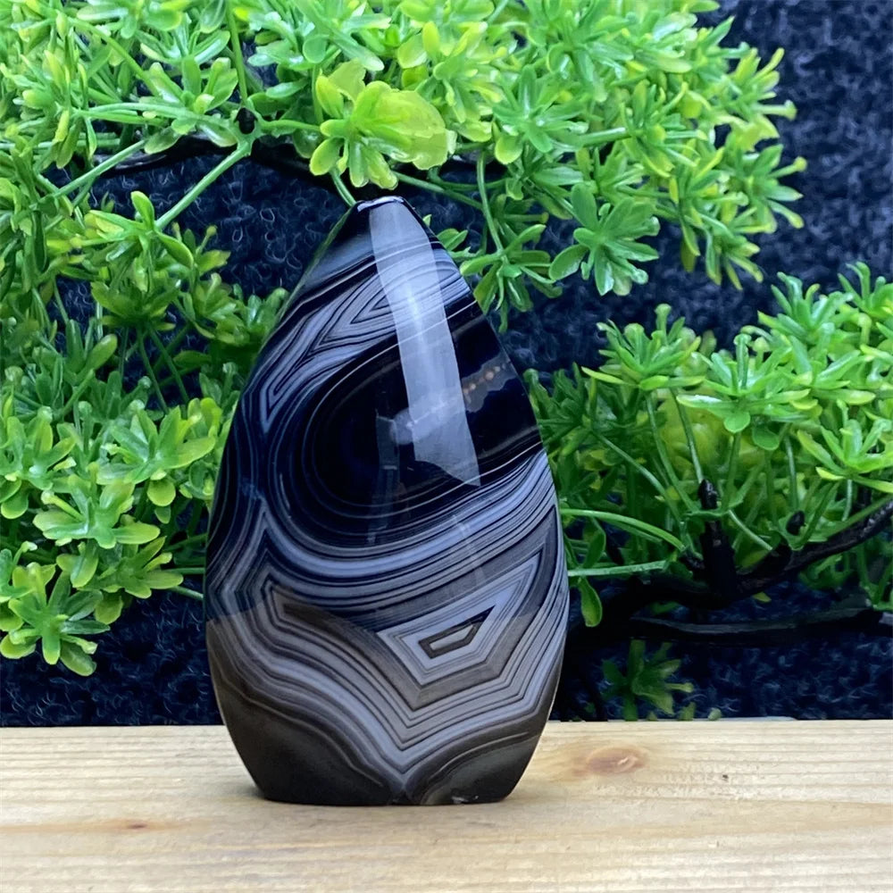 Black Silk Agate Torch-ToShay.org