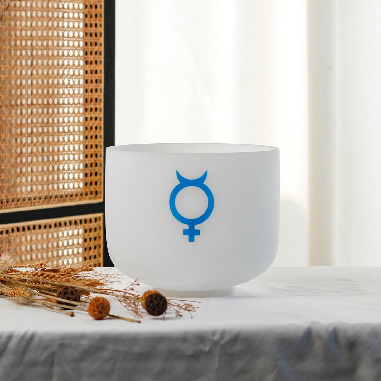 White Frosted Crystal Singing Bowls-ToShay.org