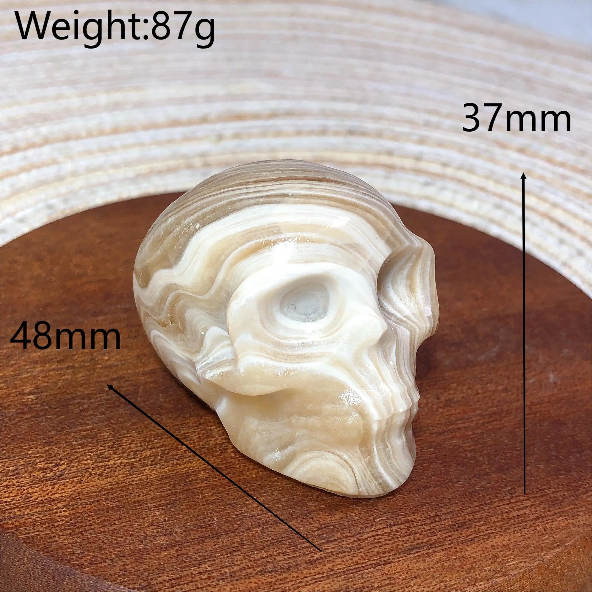 White Chocolate Calcite Skull-ToShay.org