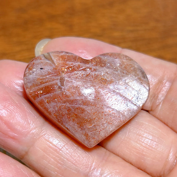 Orange Sunstone Heart-ToShay.org