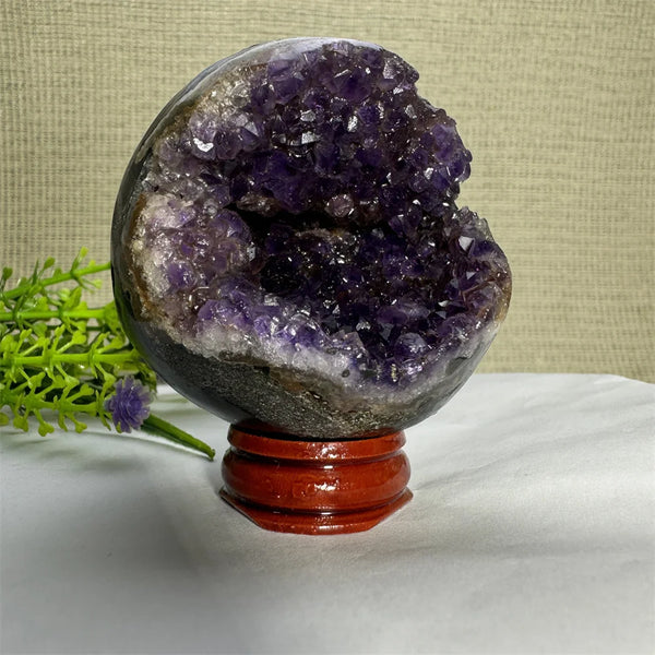 Purple Amethyst Cluster Ball-ToShay.org