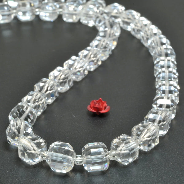 Clear Rock Crystal Cube Beads-ToShay.org