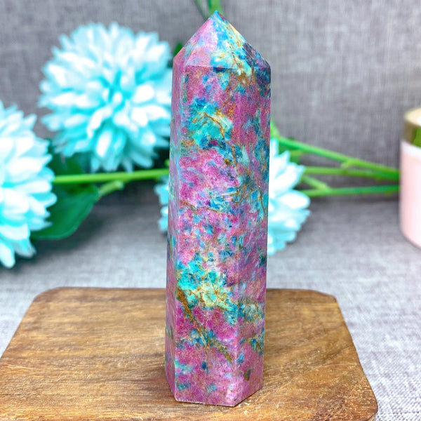 Pink Ruby Fuchsite Crystal Point-ToShay.org