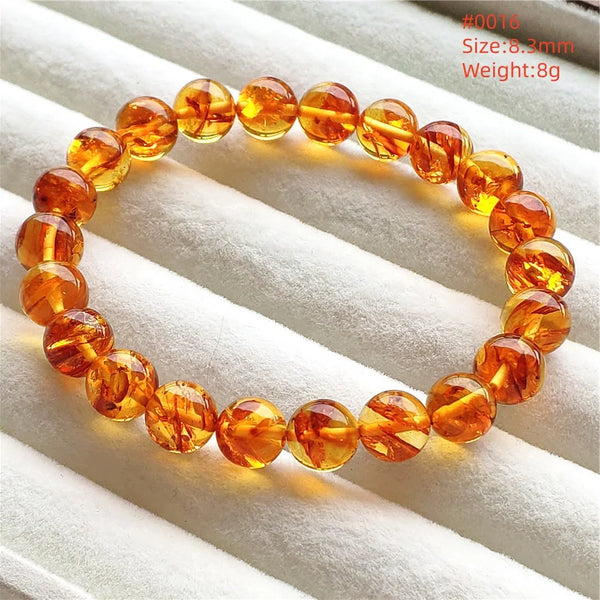 Yellow Amber Bead Bracelet-ToShay.org