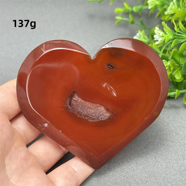 Red Agate Geode Heart-ToShay.org