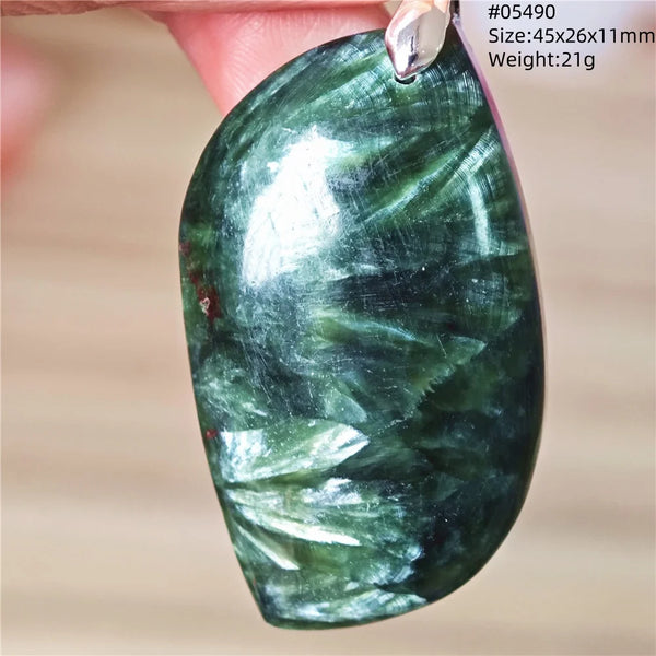 Green Seraphinite Pendant-ToShay.org
