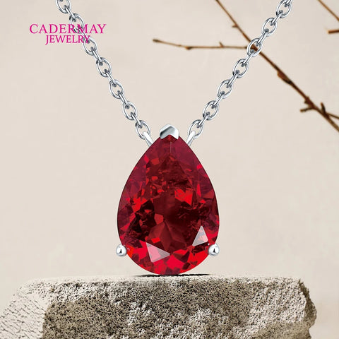 Red Ruby Pendant Necklace-ToShay.org