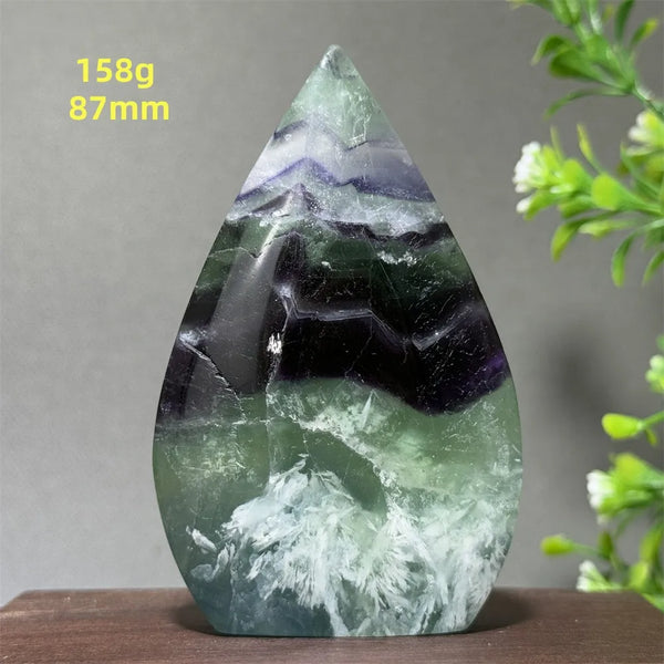 Green Feather Fluorite Torch-ToShay.org