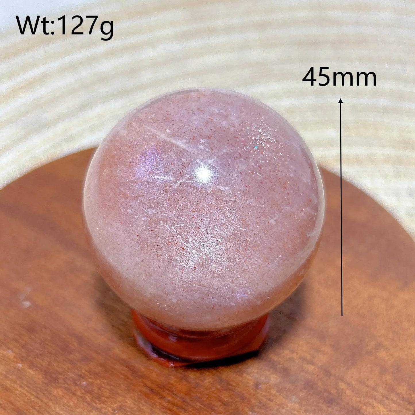 Pink Moonstone Ball-ToShay.org
