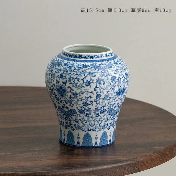 Blue White Ceramic Vase-ToShay.org
