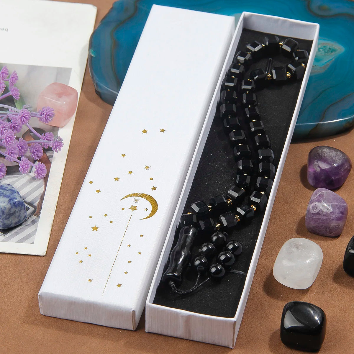Black Agate Prayer Beads-ToShay.org