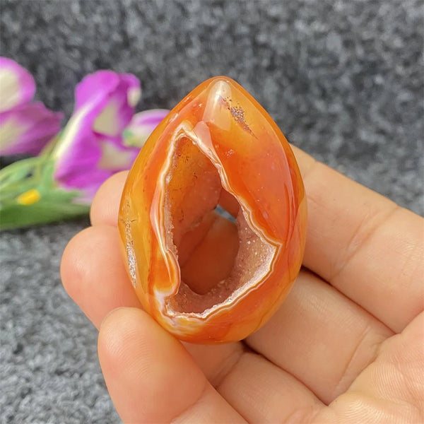 Red Agate Geode Crystal Egg-ToShay.org