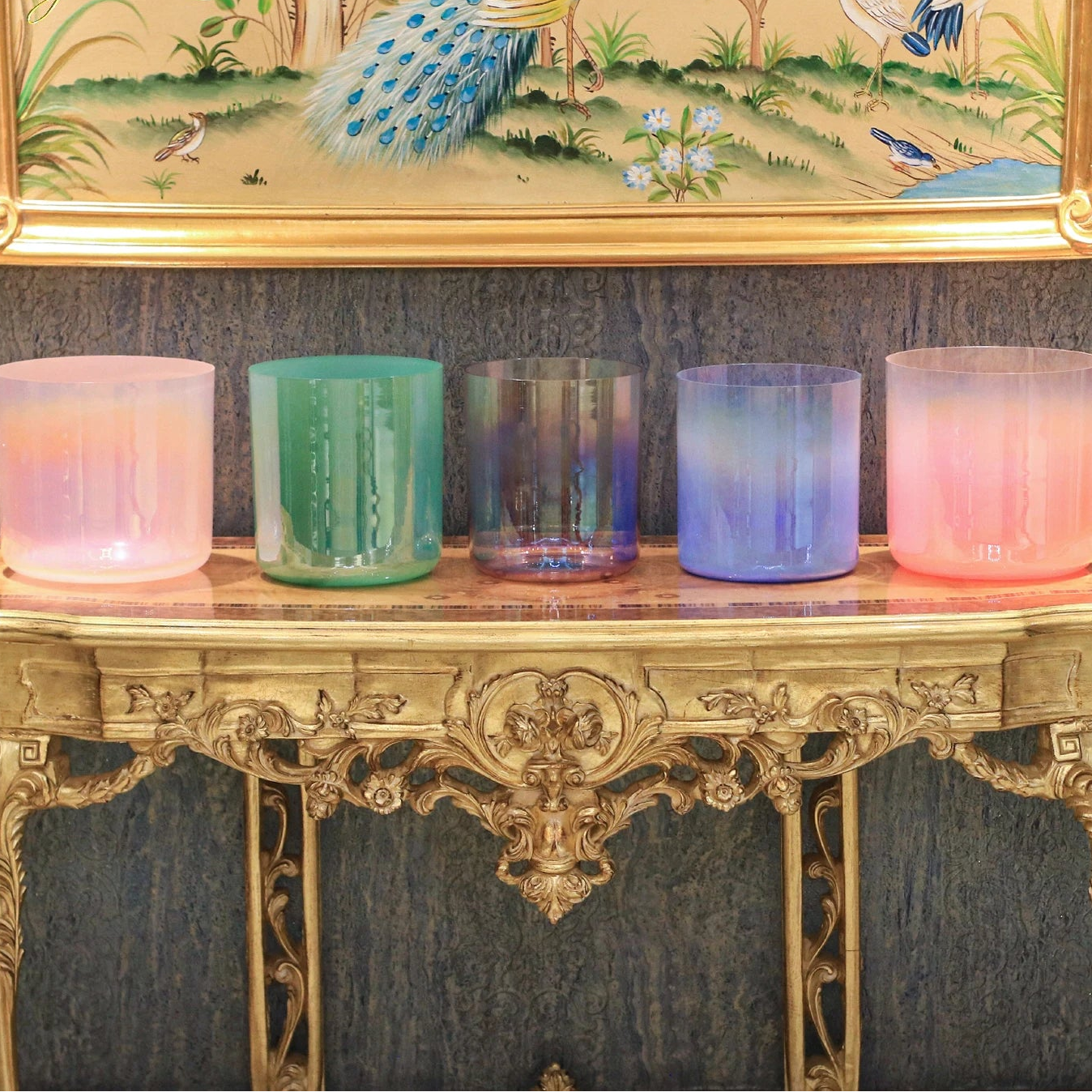 Rainbow Crystal Singing Bowls-ToShay.org
