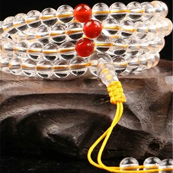 Clear Crystal Quartz Mala-ToShay.org