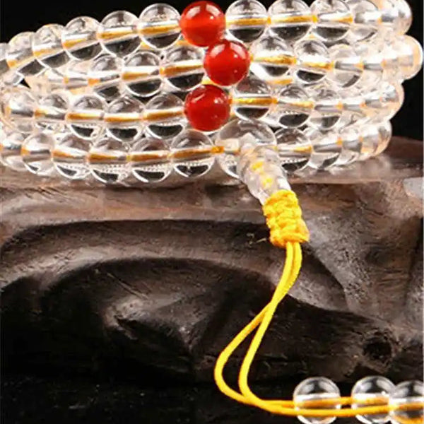Clear Crystal Quartz Mala Beads-ToShay.org
