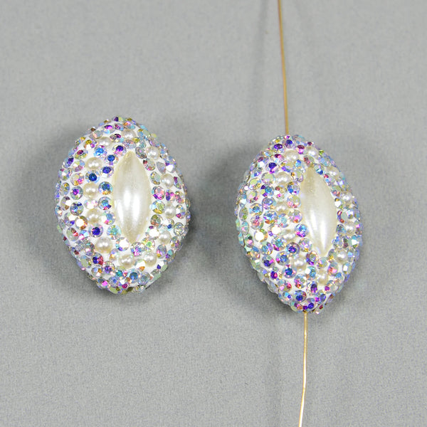 White Pearl Rhinestone Beads-ToShay.org