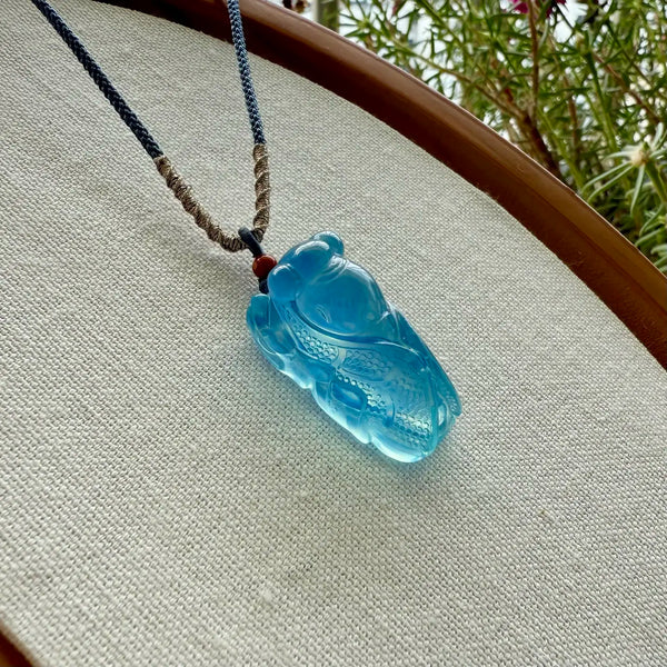 Blue Aquamarine Cicada-ToShay.org