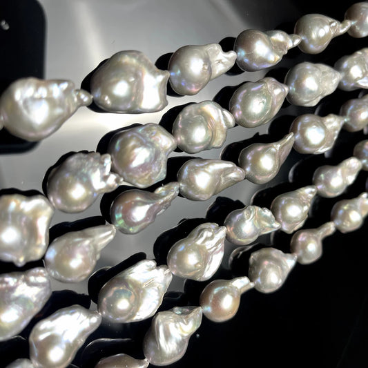 Grey Pearl Fishtail Beads-ToShay.org