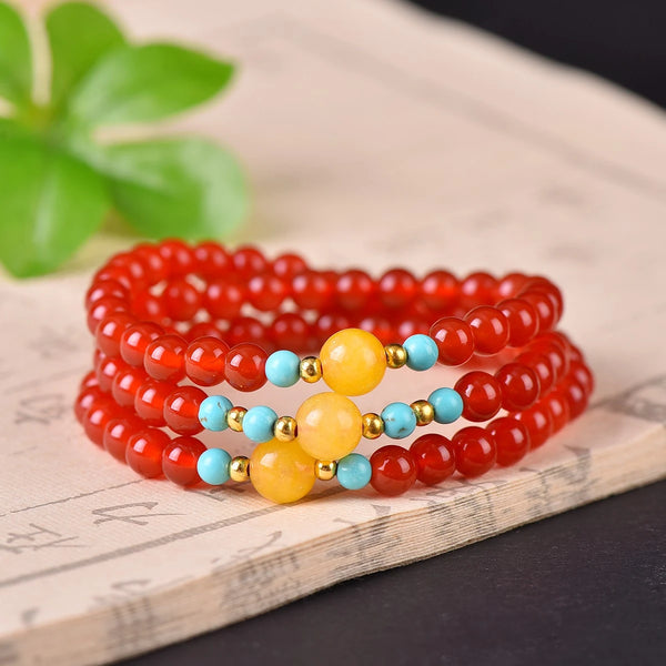 Red Agate Wrap Bracelet-ToShay.org