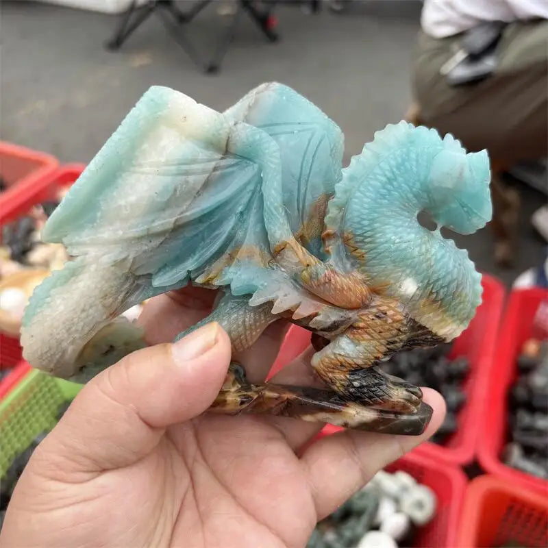 Blue Amazonite Dragon-ToShay.org