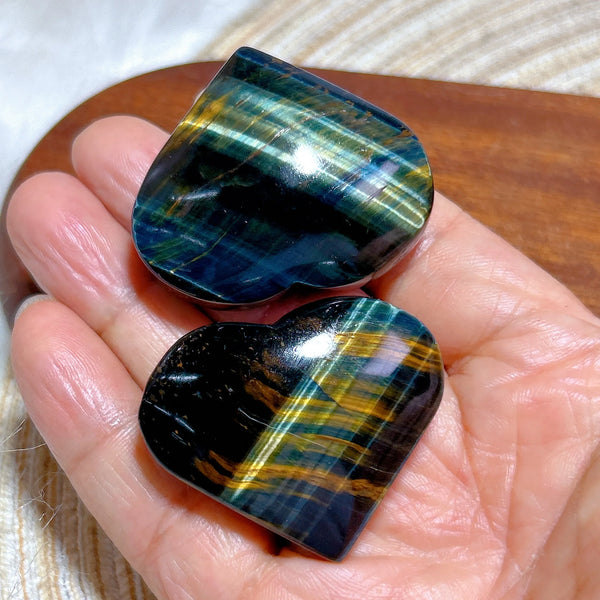 Yellow Blue Tiger Eye Heart-ToShay.org