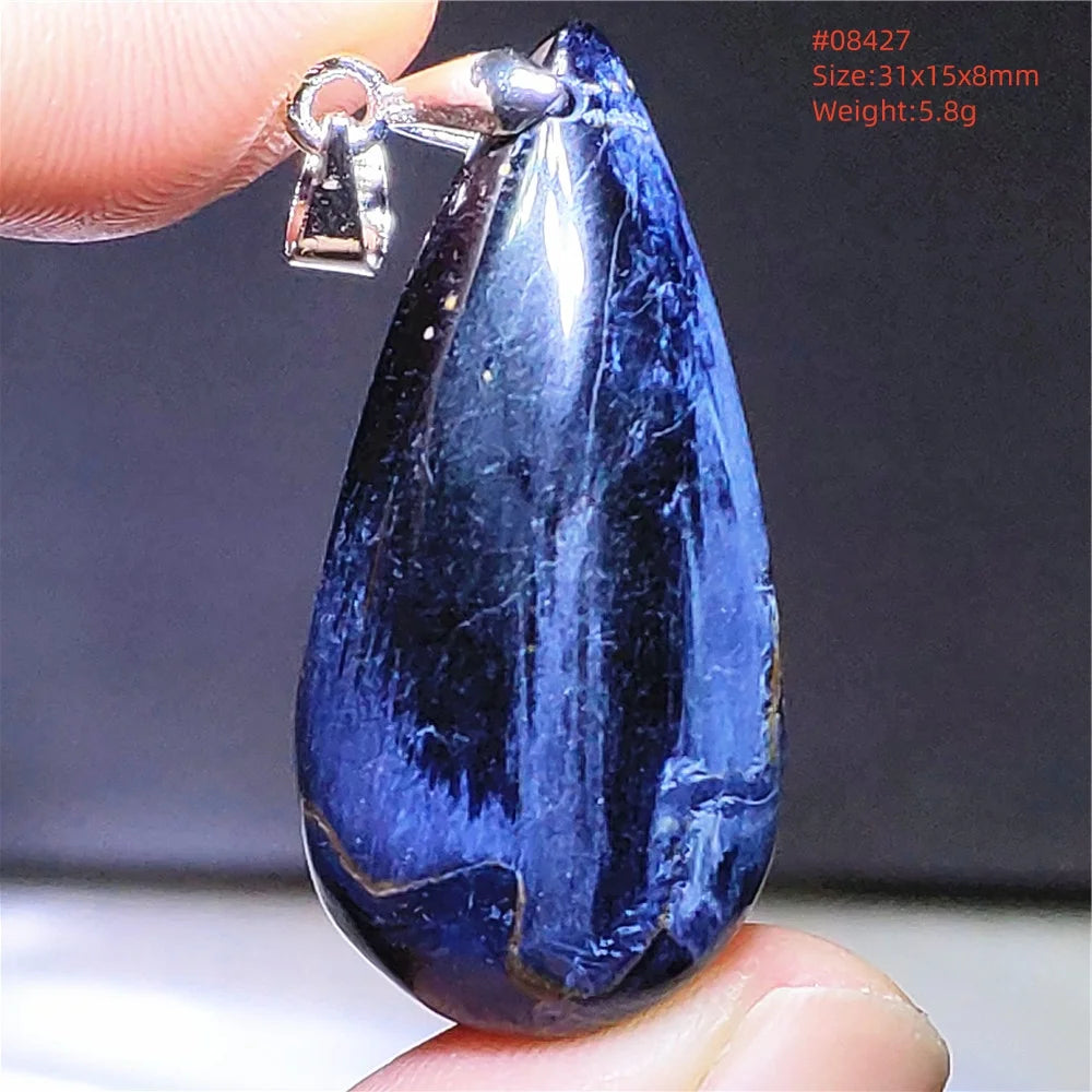 Blue Pietersite Chatoyant Pendant-ToShay.org