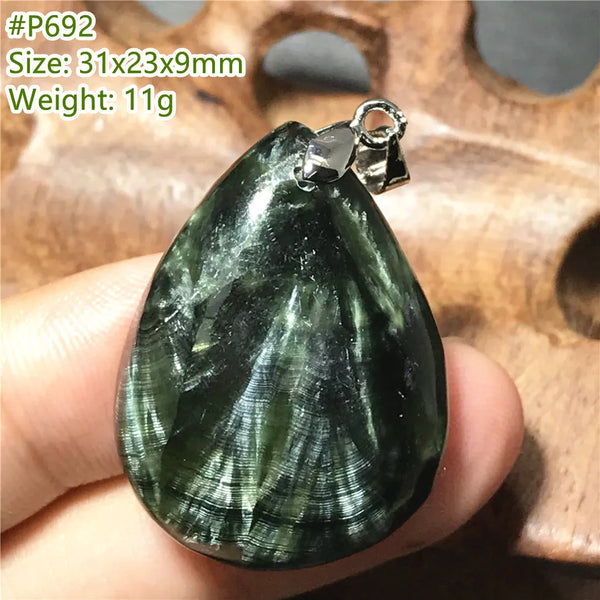 Green Seraphinite Pendant-ToShay.org