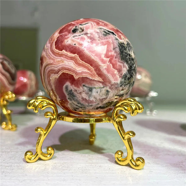 Pink Rhodochrosite Crystal Ball-ToShay.org