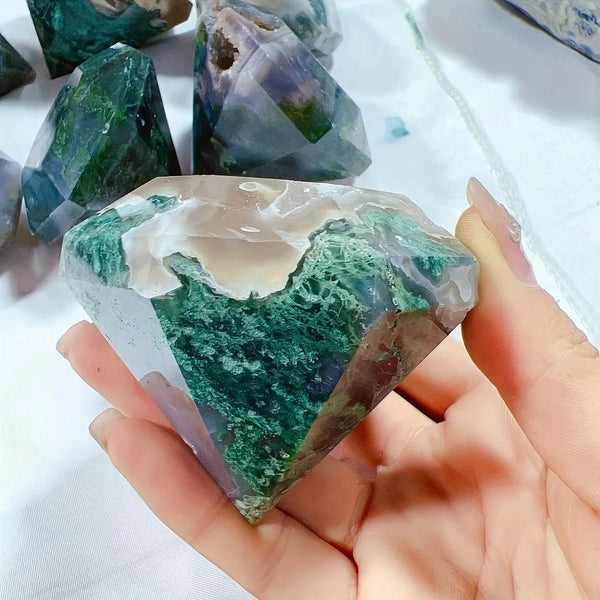 Green Moss Agate Diamond-ToShay.org