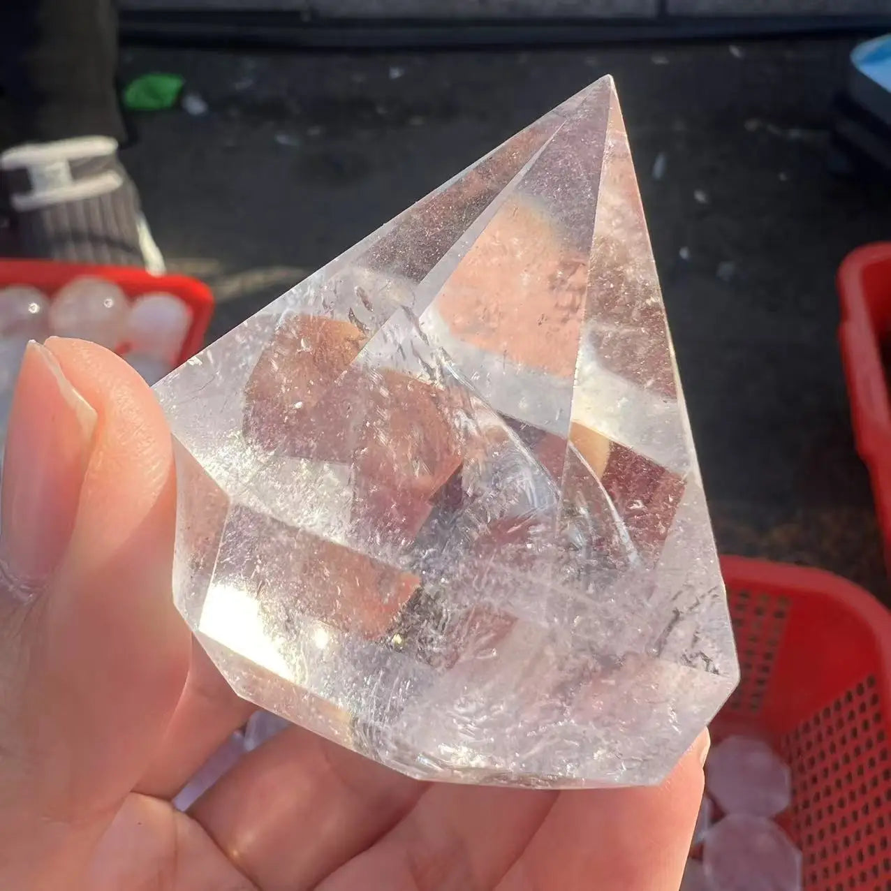 Clear Crystal Pyramid-ToShay.org