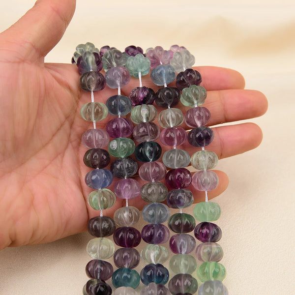 Green Fluorite Pumpkin Beads-ToShay.org