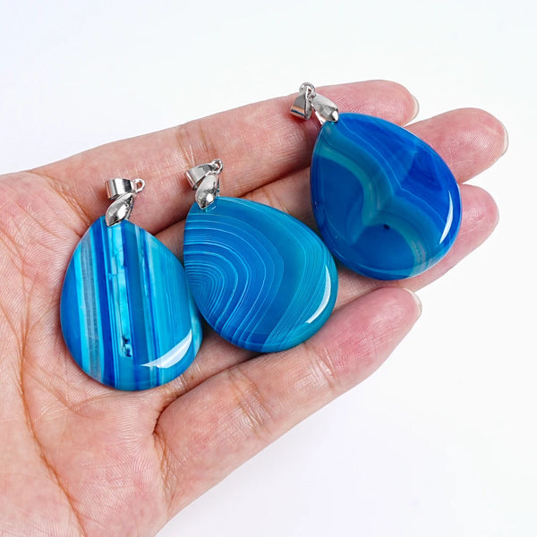 Blue Agate Pendant-ToShay.org