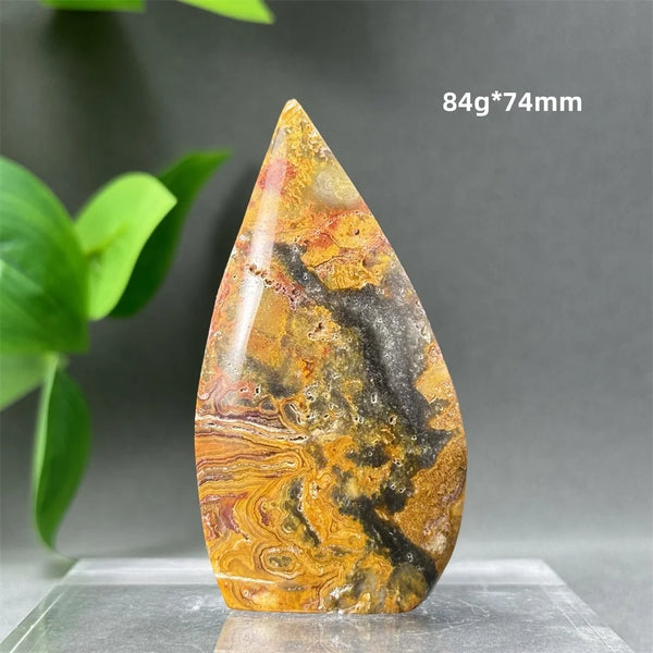 Yellow Crazy Agate Torch-ToShay.org