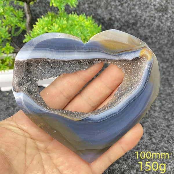 Blue Agate Geode Heart-ToShay.org