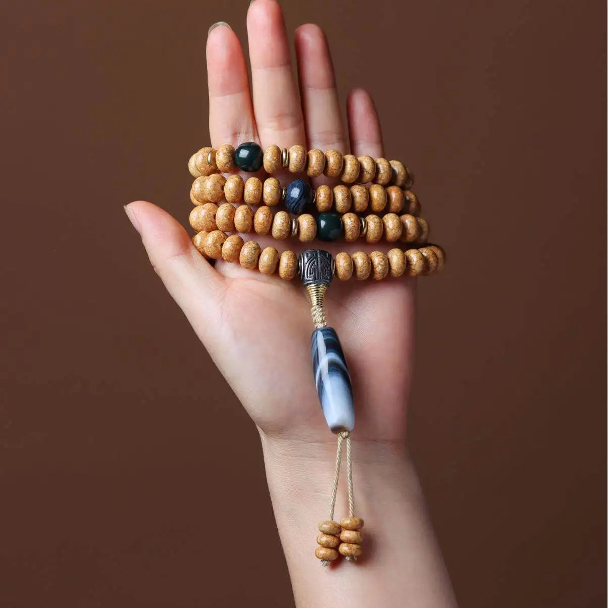 Brown Bodhi Prayer Beads-ToShay.org