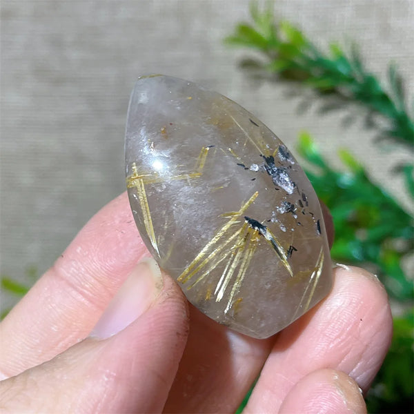 Gold Rutile Quartz Pendant-ToShay.org