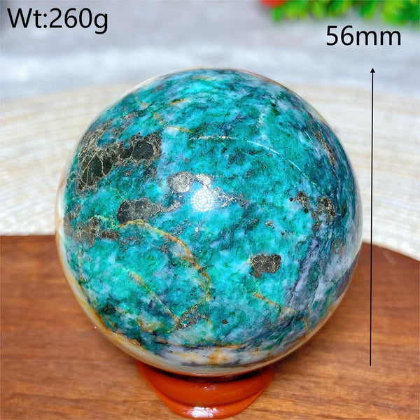 Green Jasper Pyrite Ball-ToShay.org
