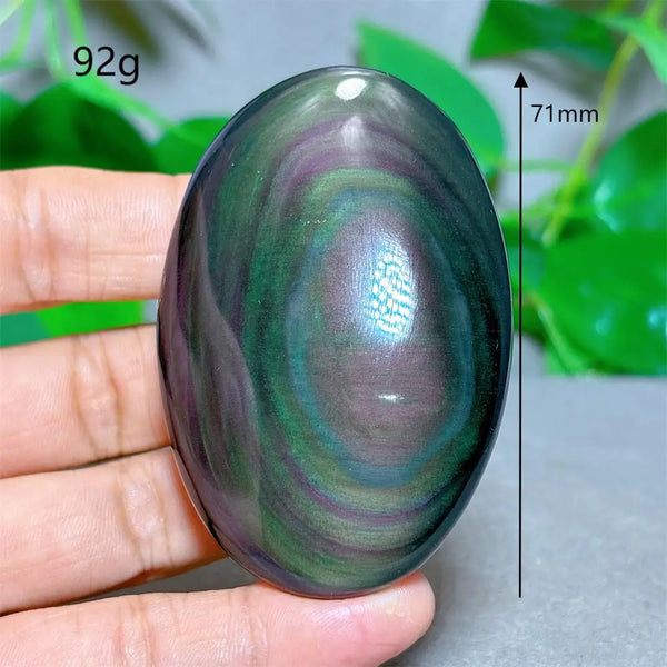 Rainbow Obsidian Palm Stone-ToShay.org