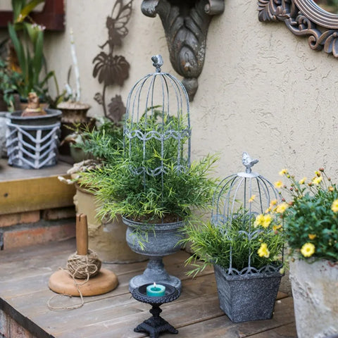 Bird Cage Flower Pot-ToShay.org
