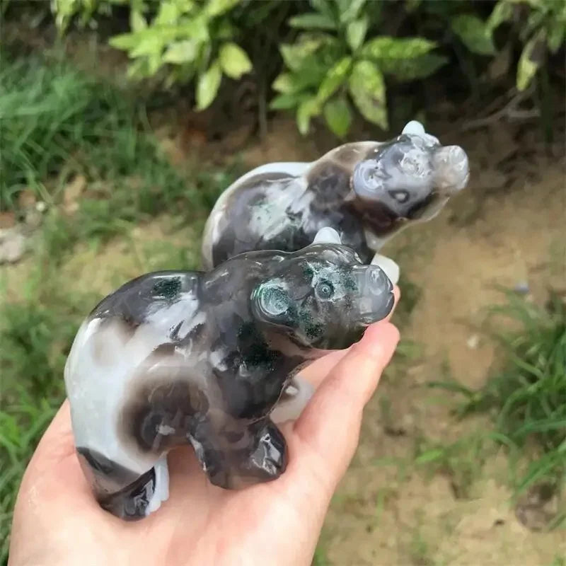 Green Moss Agate Bear-ToShay.org