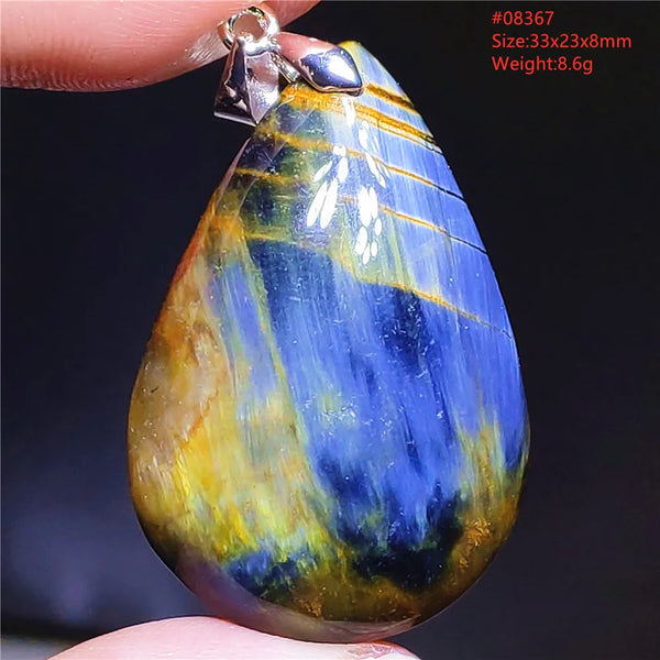 Blue Pietersite Chatoyant Pendant-ToShay.org