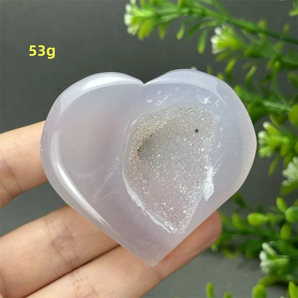Grey Agate Geode Heart-ToShay.org