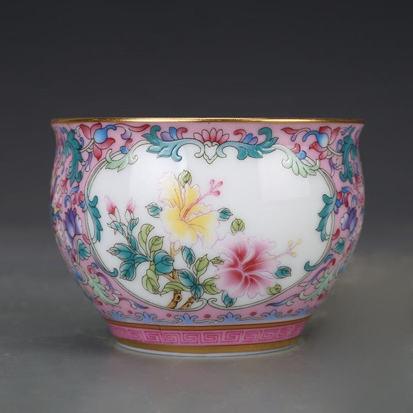 Qing Qianlong Flower Cup-ToShay.org