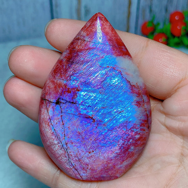 Red Purple Fire Quartz Moonstone-ToShay.org