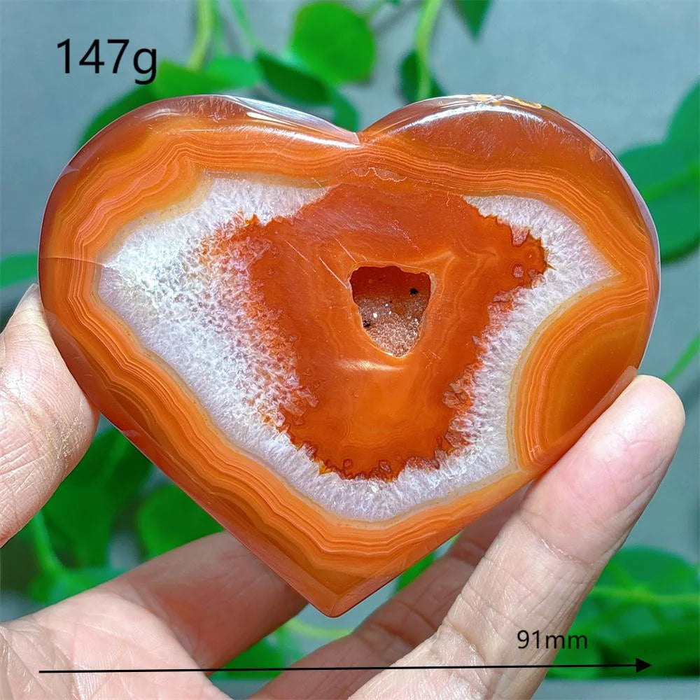 Orange Carnelian Druzy Heart-ToShay.org