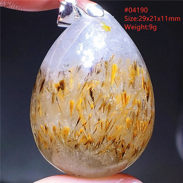 Gold Rutilated Pendant-ToShay.org